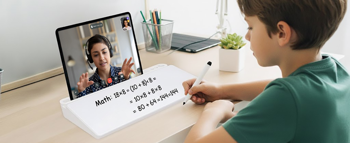 desktop note board with calculator