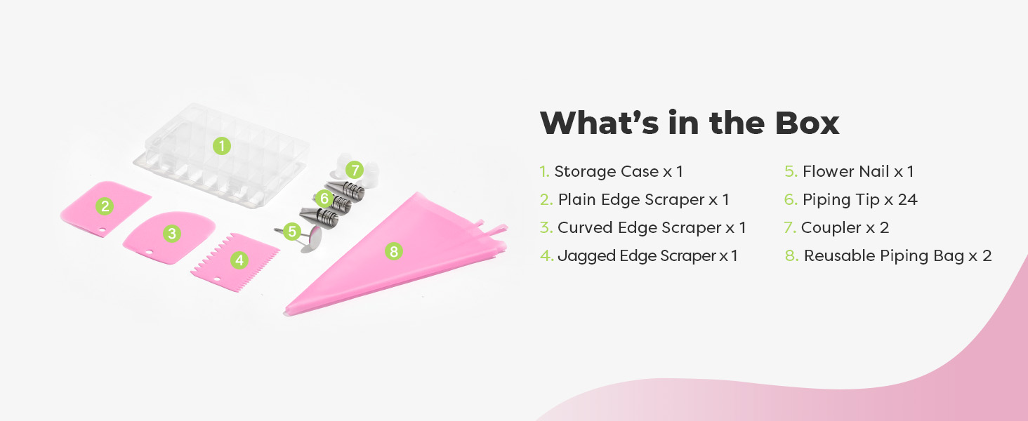 piping bags and tips set
