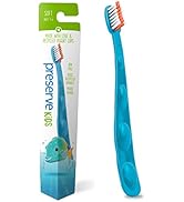 Preserve Kids Toothbrushes, Made in the USA from Recycled Plastic, Soft Bristles, Colors Vary, 1 ...