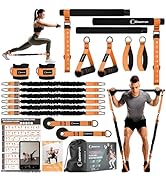 Goocrun Portable Pilates Bar Kit with Resistance Bands for Men and Women - 3 Set Exercise Resista...