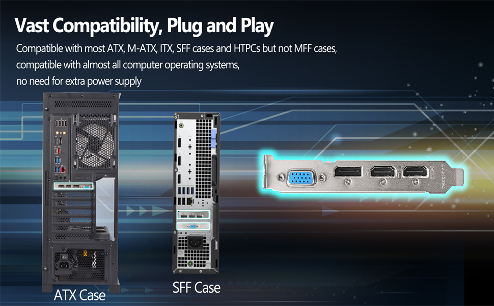 Glorto GeForce GT 730 4G Low Profile Graphics Card, 2X HDMI