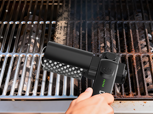 drayvorx electric grill brush electric bbq grill brush cordless