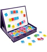 Junior Learning Rainbow Phonics Tiles with Built-in Magnetic Board Multi