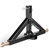 3 Point 2" Trailer Hitch Receiver for Category 2 Tractors, Heavy Duty 3pt Quick Hitch Attachment,...