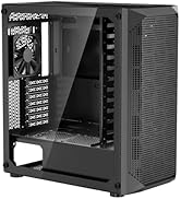 VEVOR PC Gaming Case, Mid-Tower, Computer Case with High-Airflow Tempered Glass Panel, Dust Filte...
