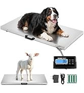 VEVOR 880Lbs x 0.2Lbs Livestock Scale Shipping Scales Large Platform 40.6x20.9Inch Stainless Stee...