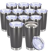 20oz Tumbler Bulk Stainless Steel Tumbler Cup with Lid Vacuum Insulated Double Wall Travel Mug, D...