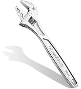 WORKPRO Adjustable Wrench, 10-inch Heavy Duty Spanner with Inch/Metric Scale, Premium Cr-V Steel,...
