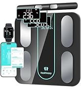 Healthkeep Scale for Body Weight Digital Bathroom Scale with 8 Electrodes, 21 Body Datas Dual Fre...