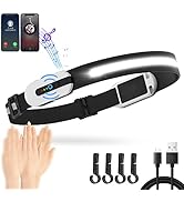 DARKBEAM Rechargeable Headlamp Bright for Running, LED 230 Wide Beam Floodlight Headlight with Mo...