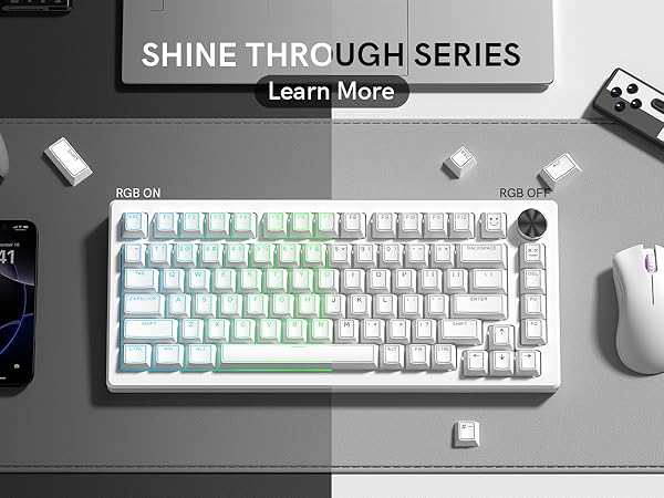 shine through keycaps