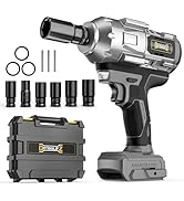 DIYtoolifz Cordless Impact Wrench 1/2 inch for Dewalt 20v Battery, 900FT-LBS(1200N.m) Brushless E...