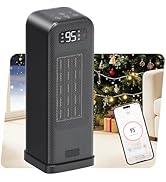 MORENTO Space Heaters for Indoor Use, Electric Portable Heater for Bedroom with Thermostat, WiFi ...