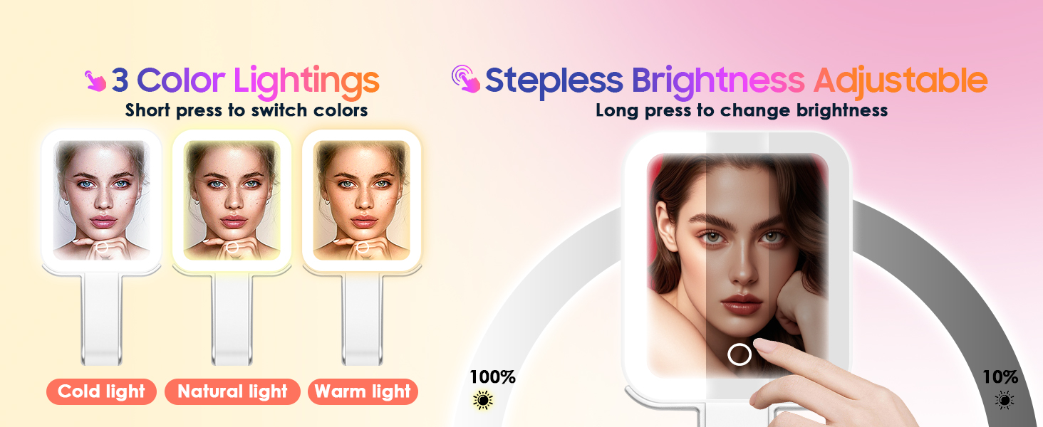 makeup mirror with lights and magnification