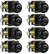 Plustool 8 Pack Privacy Door Knobs Interior, Matte Black Keyless Door Locks for Bedrooms Bathroom...