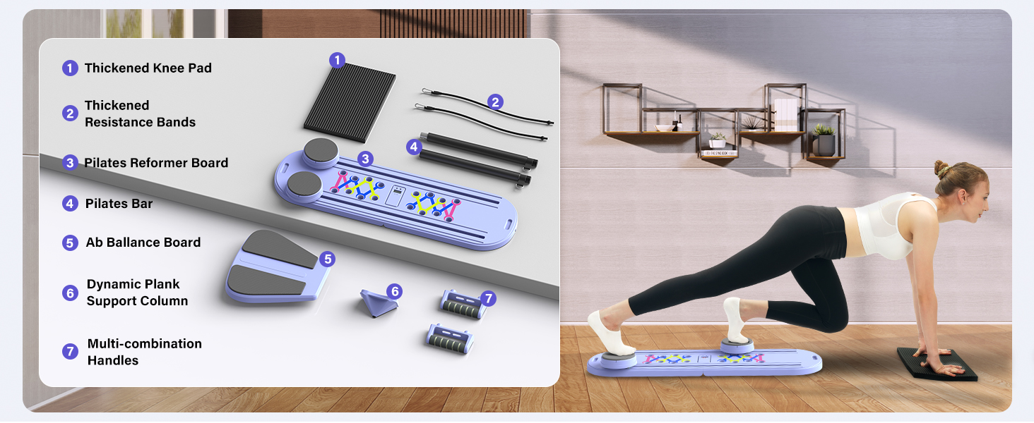 flo pilates foldable pilates reformer pilates board for home workout pilates reformer board