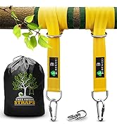 Benicci Safe Tree Swing Hanging Kit (Set of 2) - 10ft Long Straps with Two Alloy Carabiners and 2...