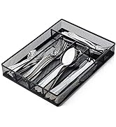 JANE EYRE Utensil Drawer Organizer, Cutlery Tray Silverware Flatware Storage Divider for Kitchen,...