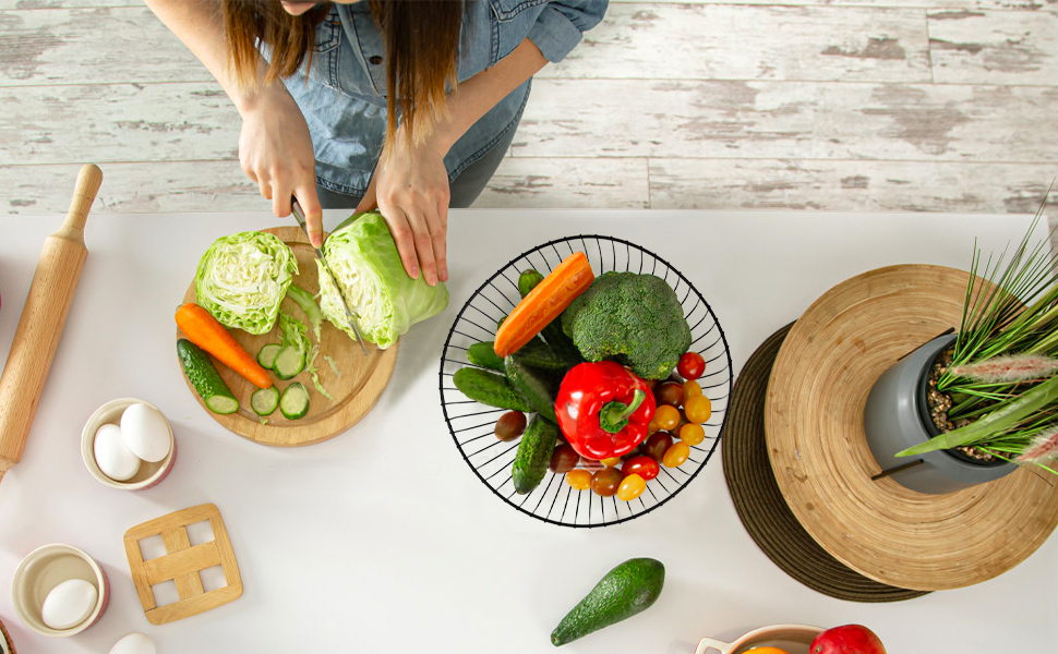Fruit Bowl Fruit Basket Metal Fruit Display Bowl Fruit Bowls Fruit Holder Countertop Fruit Basket