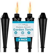 BIRDROCK HOME Outdoor Torches - Durable Construction, Modern Design, Weather Resistant, Citronell...