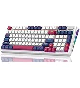 Attoe Wireless Mechanical Keyboard, Tri-Mode BT5.0/2.4GHz/USB-C Hot Swappable Custom Keyboard, RG...