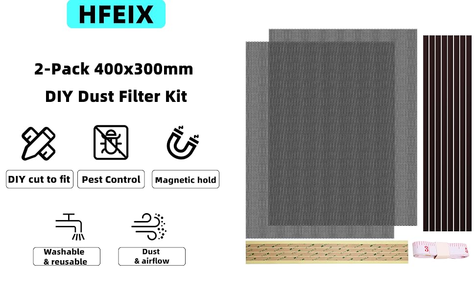 2-Pack 400x300mmDIY Dust Filter Kit