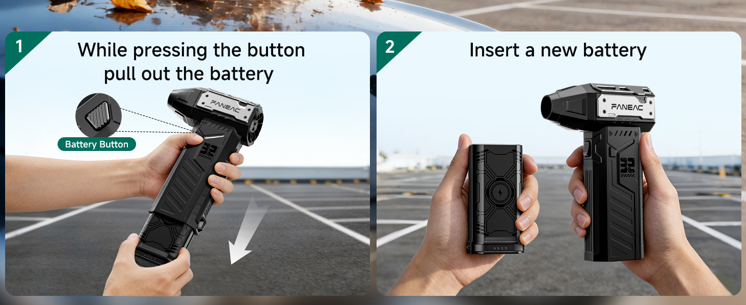 dual battery pack compressed air duster dust blower