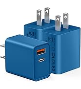 USB C Wall Charger, 3Pcs 20W PD + QC3.0 USBC Charger Block Super Fast Power Output Rapid Charging...