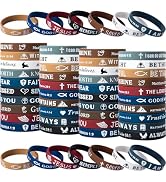 IDREAMBAND Bible Verse Bracelets 80 Pcs Silicone Wristbands Cute Christian Bracelets Comfortable ...