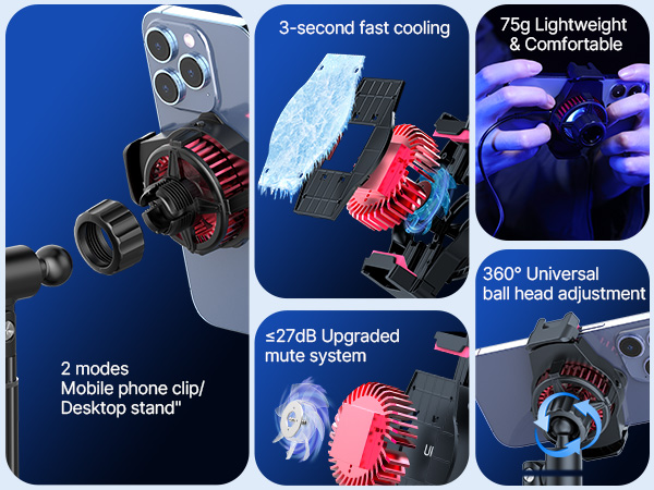 magnetic phone cooler mobile phone cooler smartphone cooling fan cooling fan for iphone x