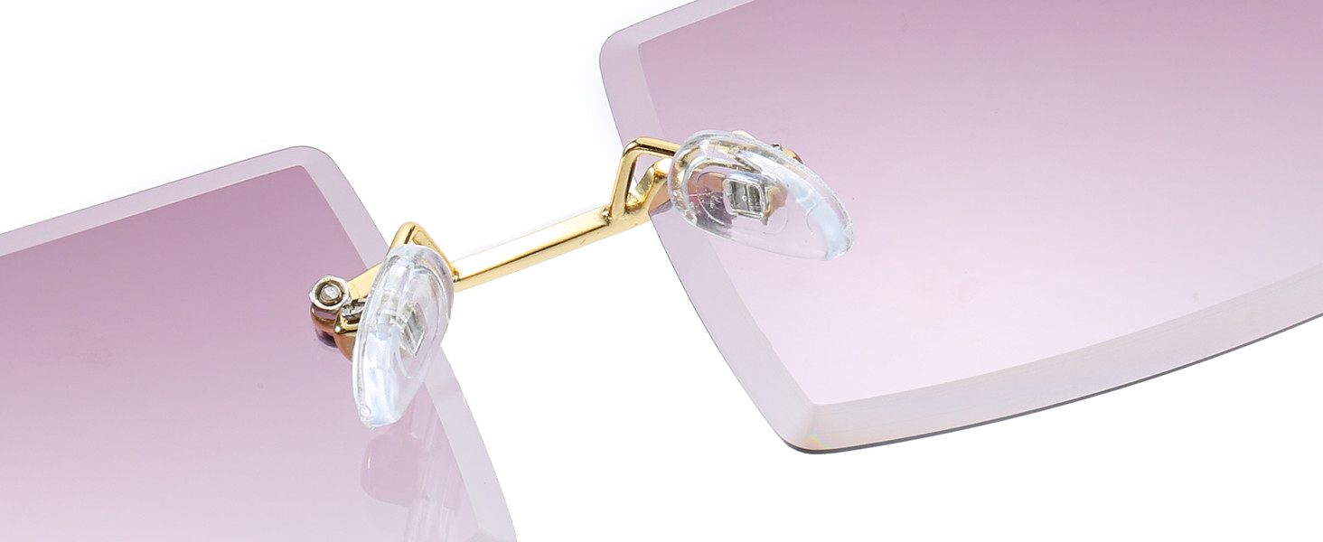 Retro Rimless Rectangle Sunglasses