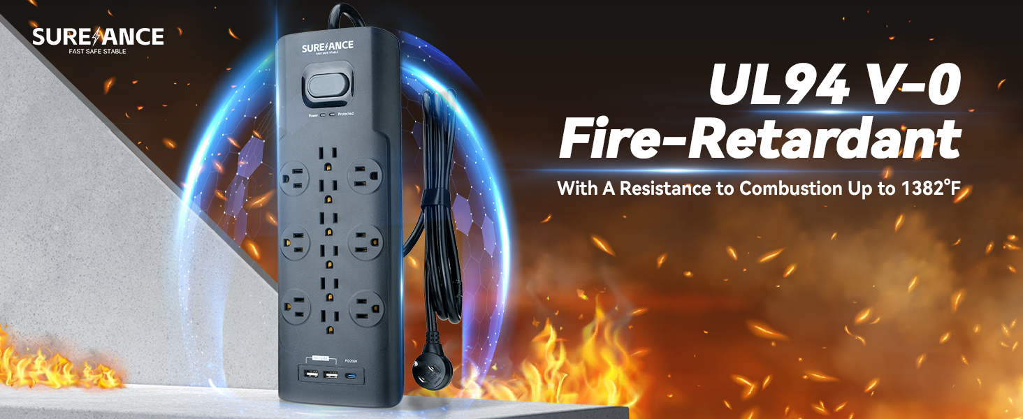 Power strip surge protector