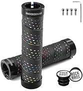 ROCKBROS Bike Handlebar Grips, 22.2 mm Handle Bar Anti-Slip Grips for Bicycles, Comfortable Silic...