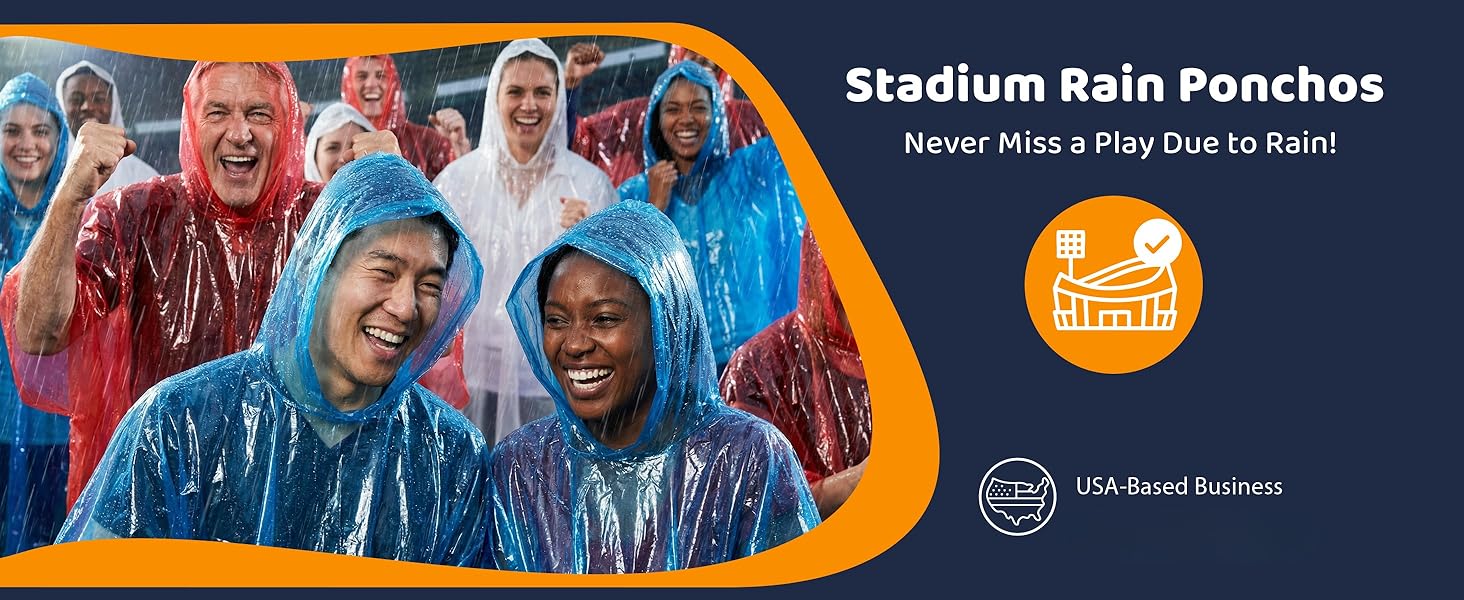 Friends in ponchos at a concert