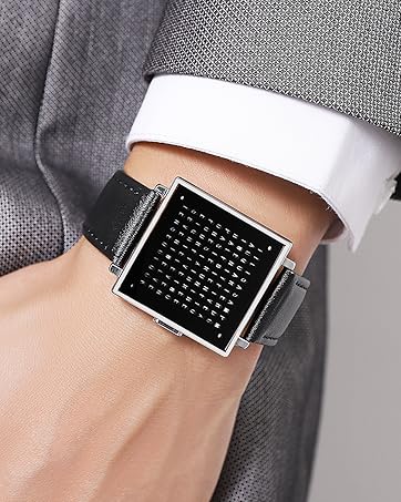 GOSASA Creative Matrix LED Watch, Retro-Futuristic Digital Watch for Daily Wear