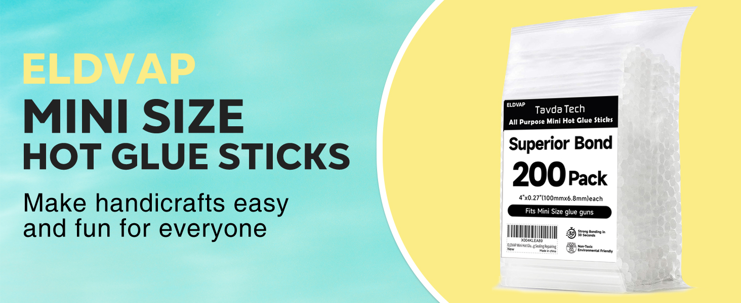 200 Pack Mini Hot Glue Sticks