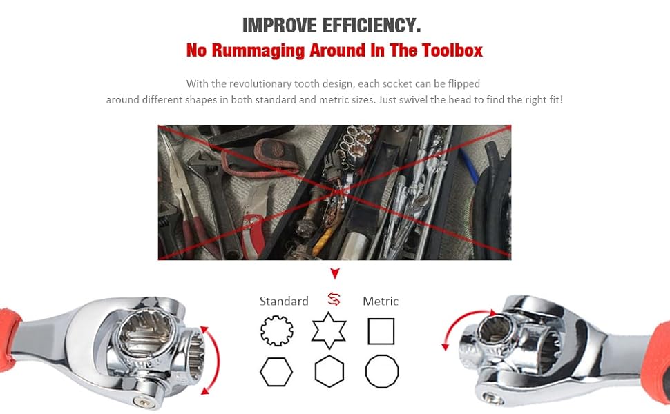 Universal Wrench 48 in 1 Socket Wrench