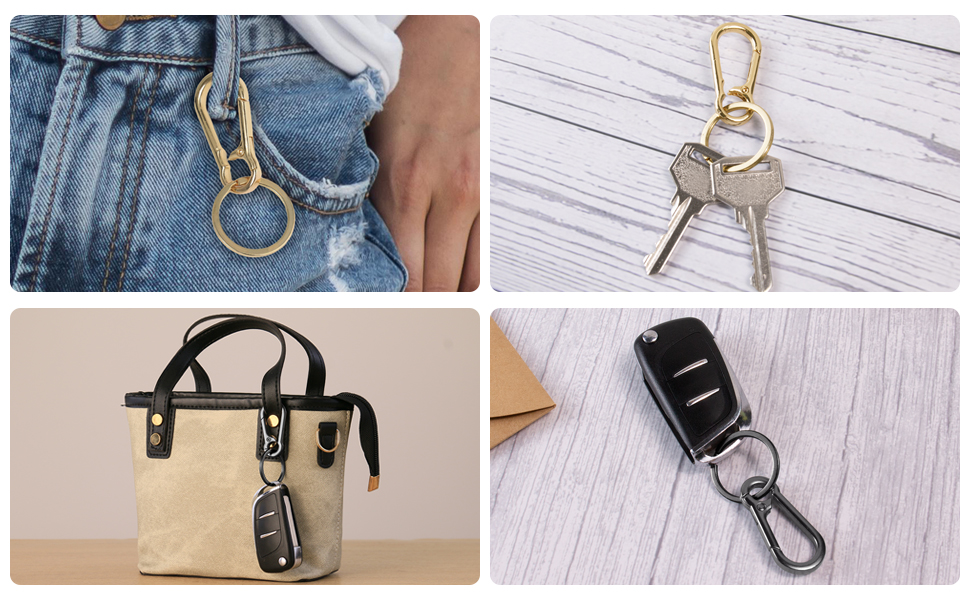 Sliver Gold Bronze Grey Keychains Keyring For Home Car Keys