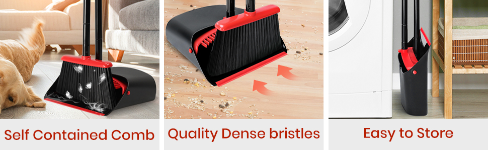Broom and Dustpan Combo Set