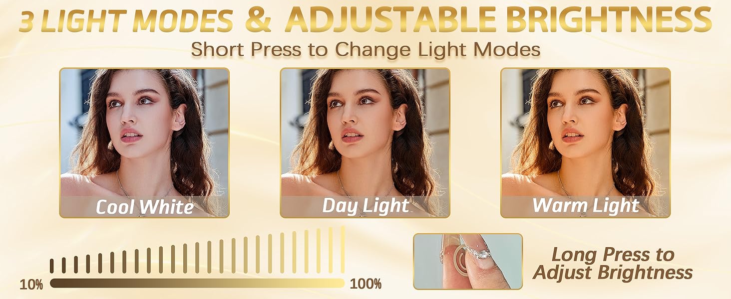 led round makeup mirror makeup light mirror tabletop vanity mirror round mirror with light