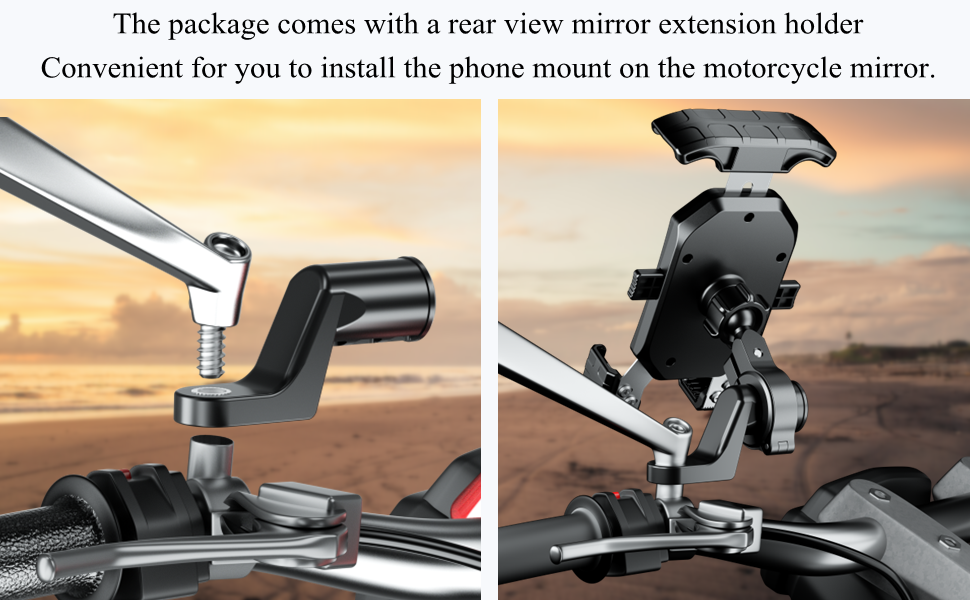 Phone holder for motorcycle