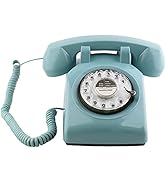 Sangyn Retro Rotary Telephone 1960's Style Old Fashioned Vintage Home Phone with Mechanical Ringe...