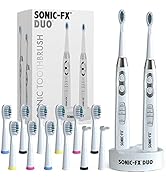 Sonic-FX Duo Dual Handle Sonic 3 Brushing Modes Toothbrush Set with Smart Timer for Adults and Ki...