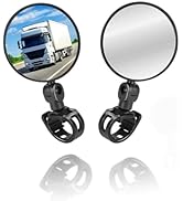 8cm Adjustable Wide Angle Round Scooter Adjustable 360 Degree Rotatable Handlebar Rearview Mirror...