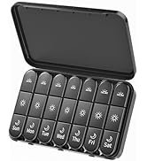 Weekly Pill Organizer 3X a Day, Travel Pill Case 7 Day 3 Times a Day | Ease of Use, Durable Quali...