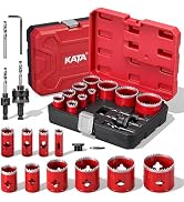 KATA 16PCS Bi-Metal Hole Saw Kit 3/4"-2-1/2", 48mm Deep Cut, M42 8% Cobalt | Hole Saw Set with 2 ...