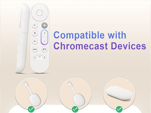 Voice Replacement Remote Control for Chromecast-Google-TV 4K/HD, for Google-TV-Streamer-Remote 4K