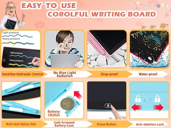 Kid Travel Games Activity Learning Doodle Board Toys Gift for Age 3 4 5 6 7 8 Year Old Girls Boys