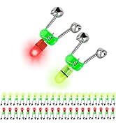 OHOH LED Night Fishing Rod Bite Bait Alarm Light with Twin Bells Ring Fishing Bite Alarm Indicato...