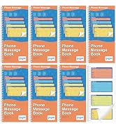 gisgfim Spiral Bound Phone Message Book 5-1/4x11inch Phone Message Forms Book 2 Part Carbonless P...